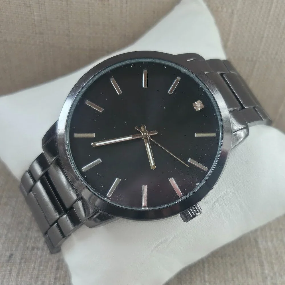 FMD Men Watch Black Tone Analog Wrist Watch